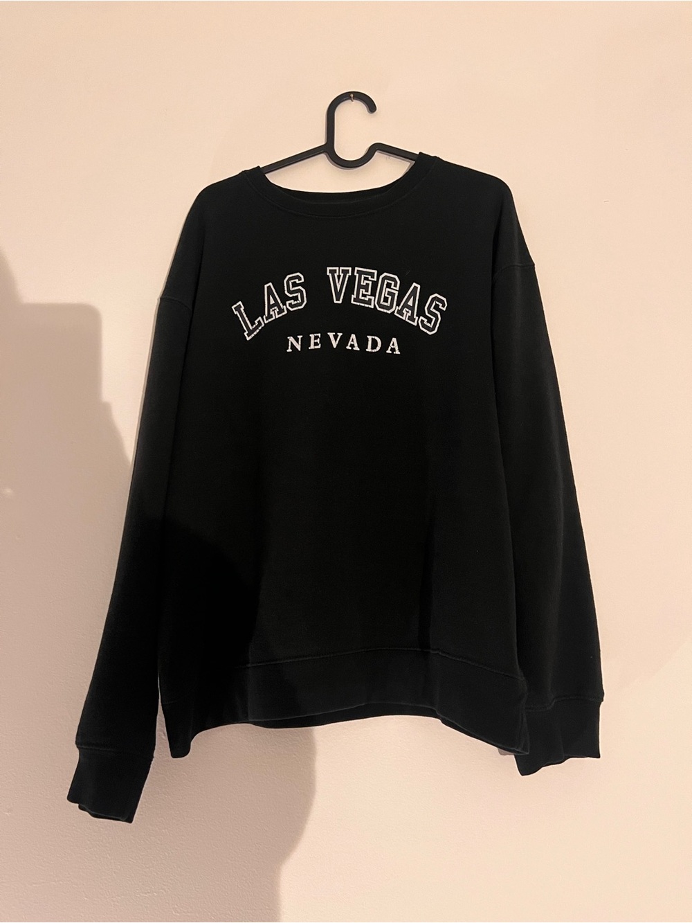 Las Vegas Nevada Black Crewneck Sweater